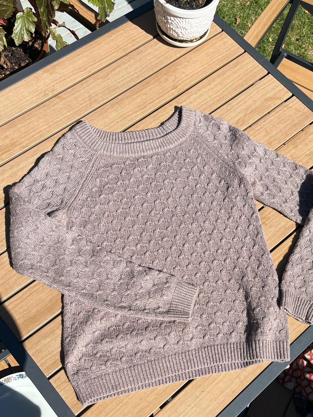 Old Navy Women's Textured cotton blend Crewneck Sweater in brown